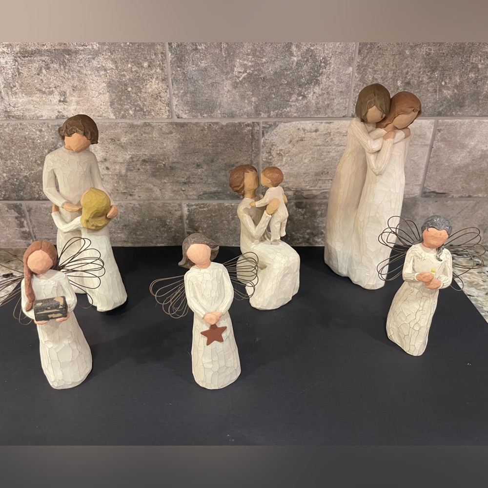 Vintage Willow Tree statue set